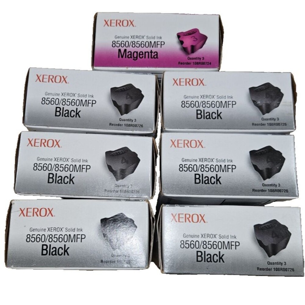 XEROX SEALED Lot of 21 Sticks Solid Ink Phaser 8560 / 8560MFP BLACK MAGENTA